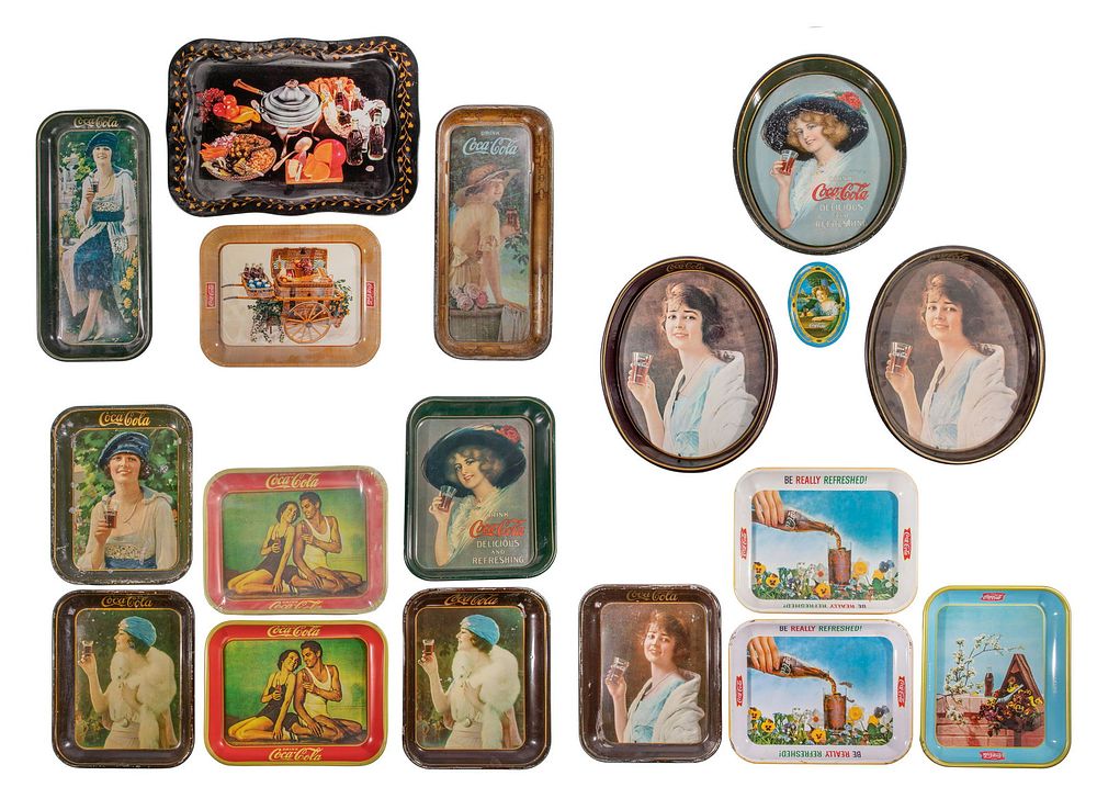 Lot 428: Coca-Cola Metal Tray Assortment