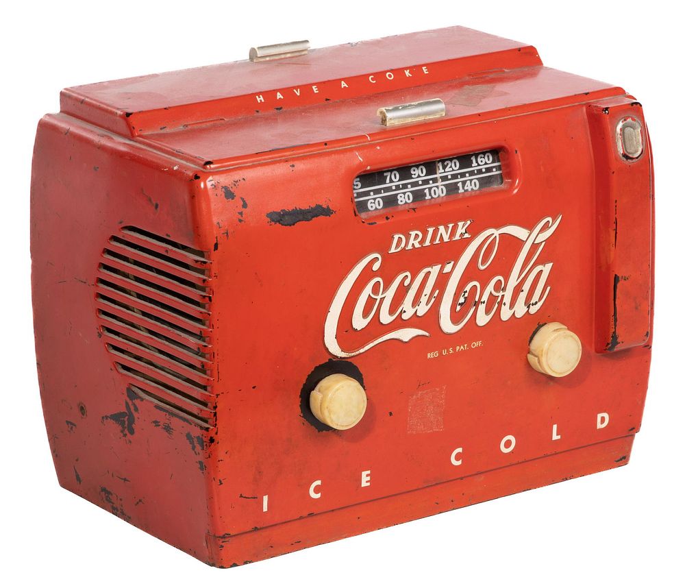 Lot 431: Coca-Cola Cooler Tube Radio