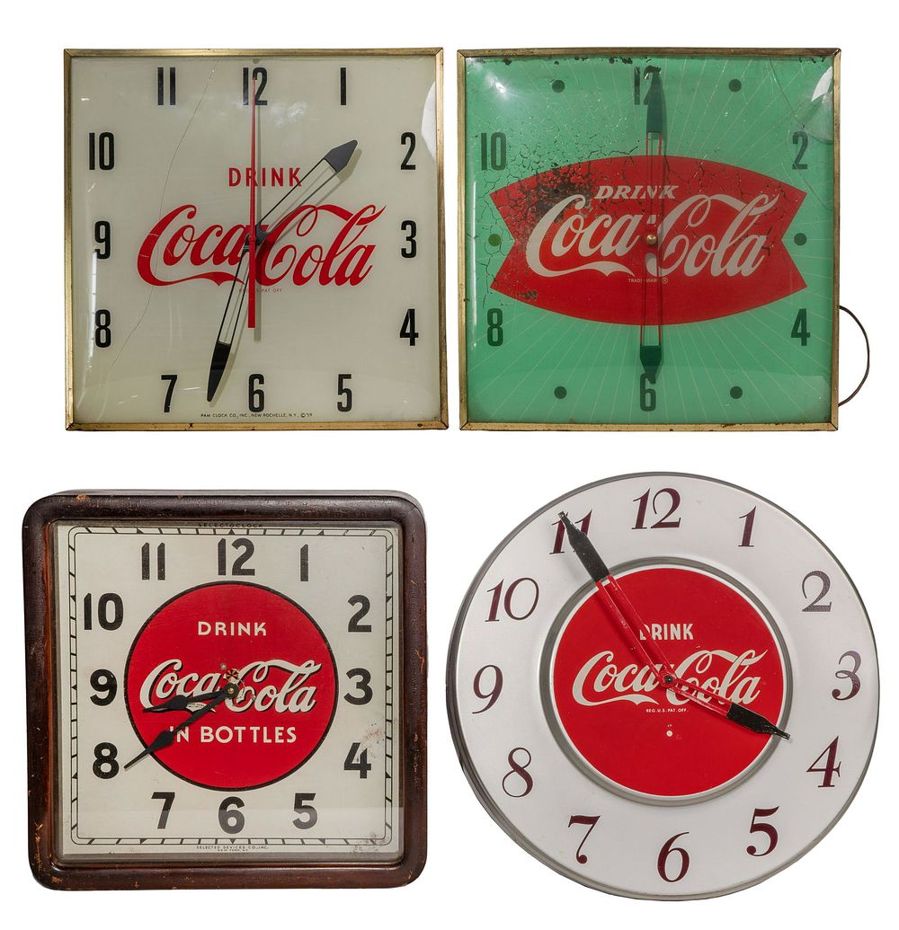 Lot 432: Coca-Cola Wall Clock Assortment