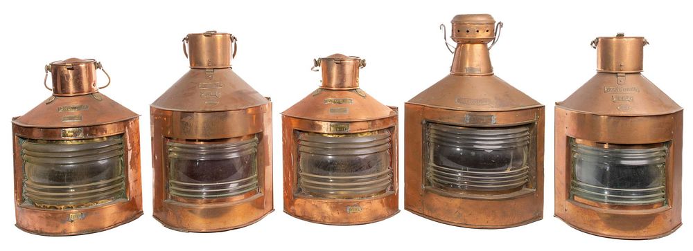 Lot 463: Copper Ship Lantern Assortment