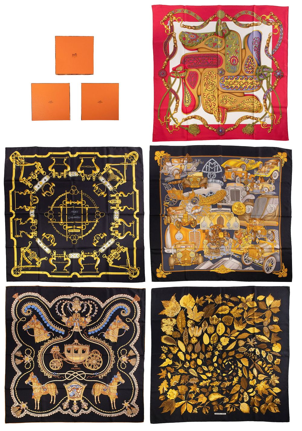 Lot 467: Hermes Silk Scarf Assortment