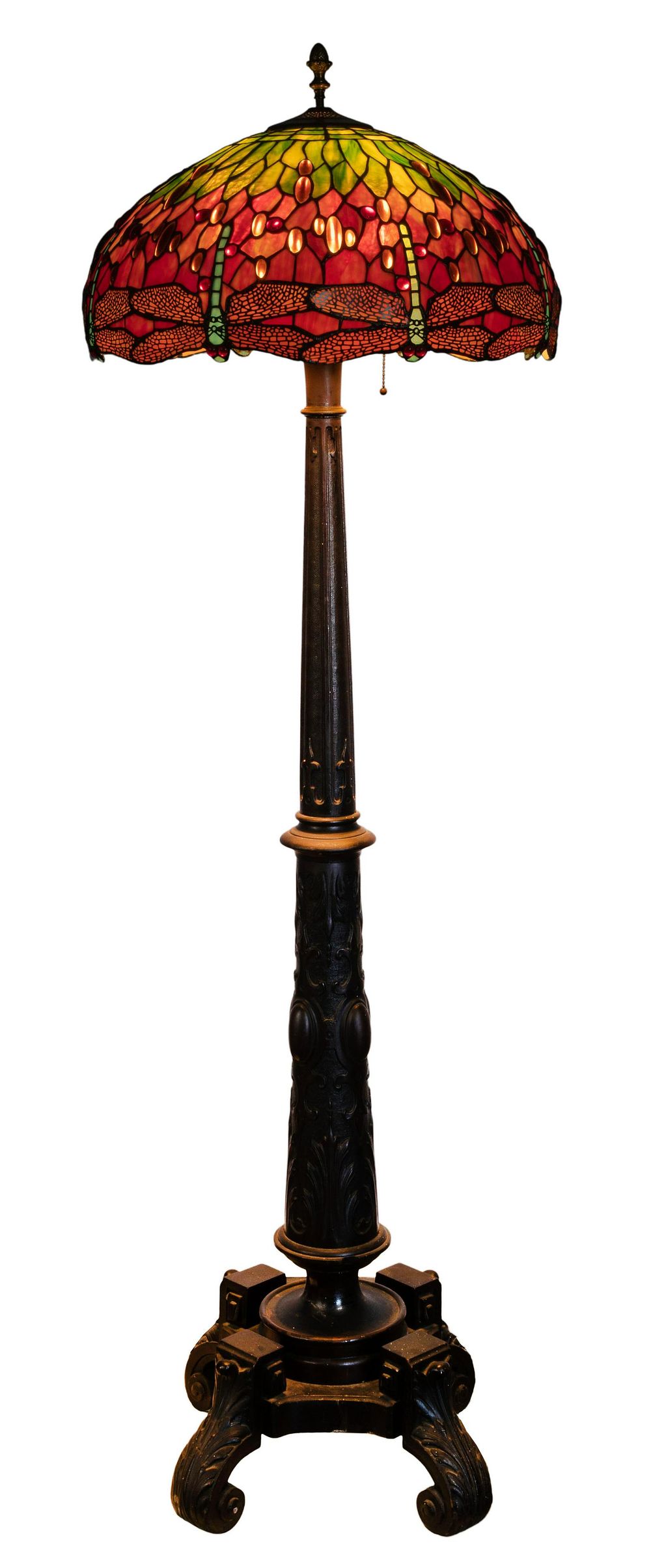Lot 481: Tiffany Style Acrylic Floor Lamp