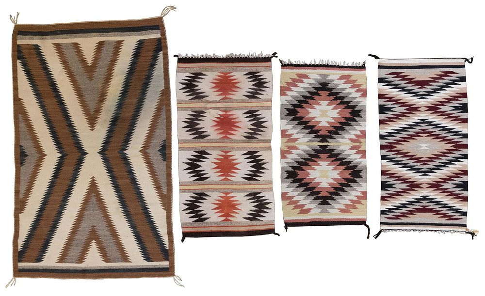 Lot 503: Native American Navajo Style Wool Rug Assortment
