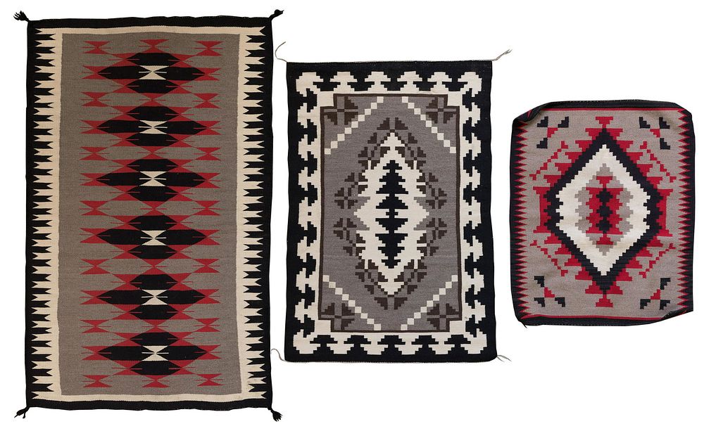 Lot 506: Native American Navajo Style Wool Rug Assortment