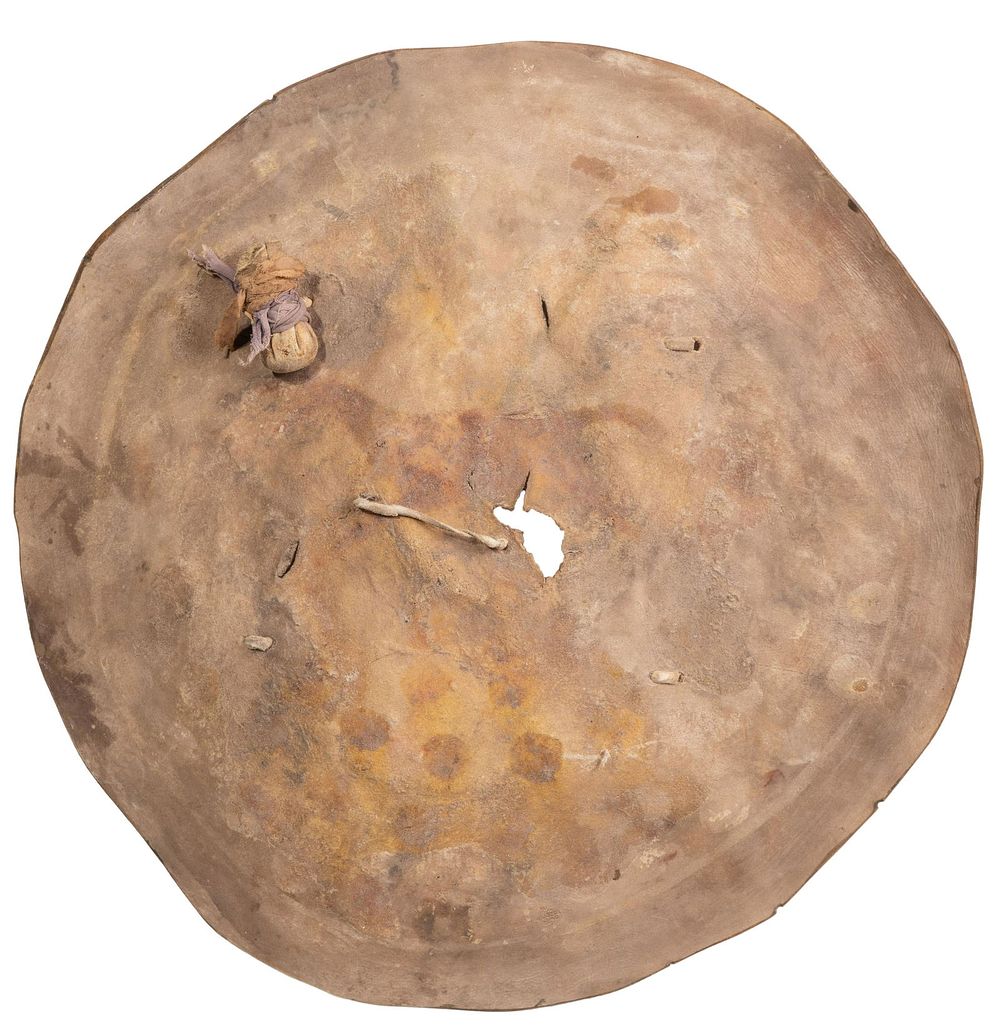 Lot 519: Native American Plains Indian Buffalo Hide Shield