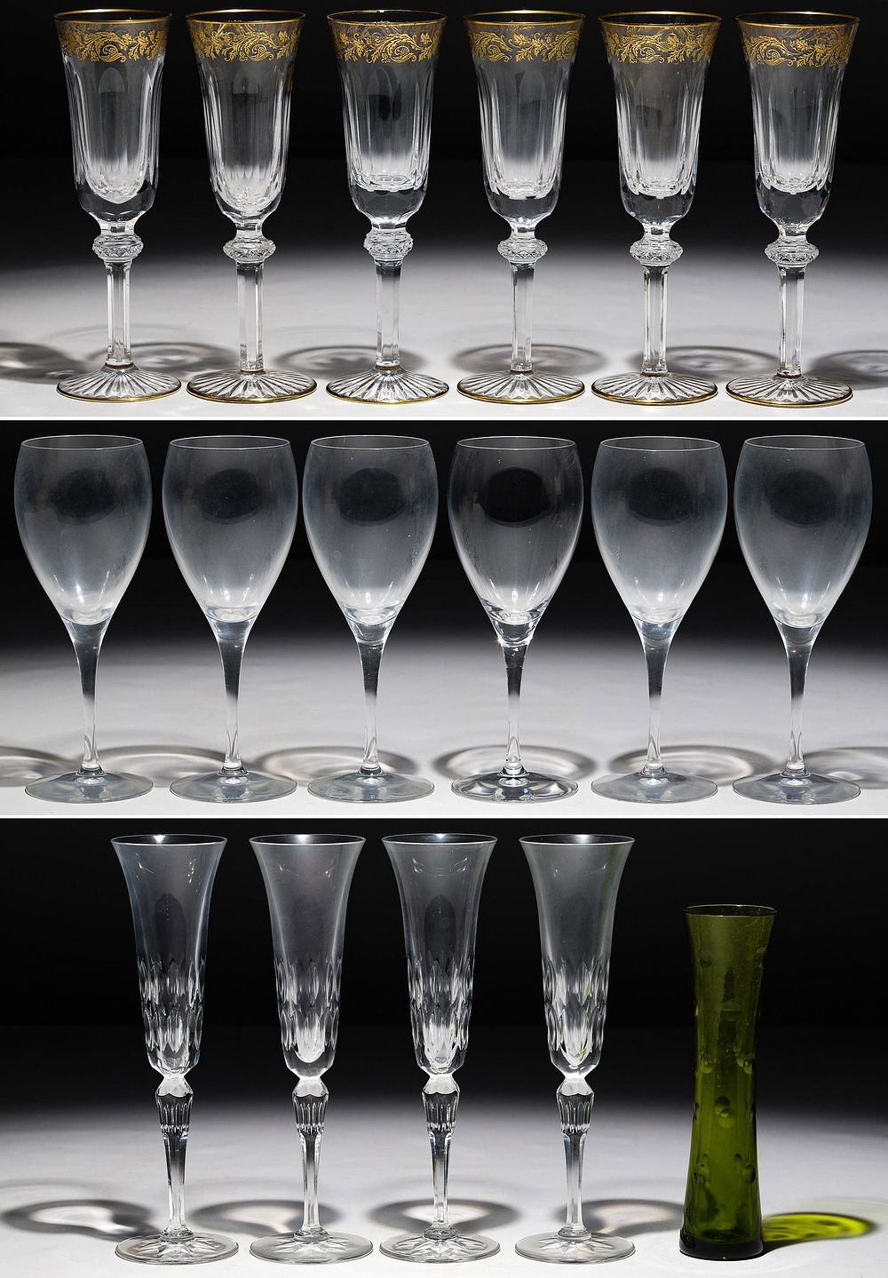 Lot 531: St. Louis and Christofle Stemware Assortment