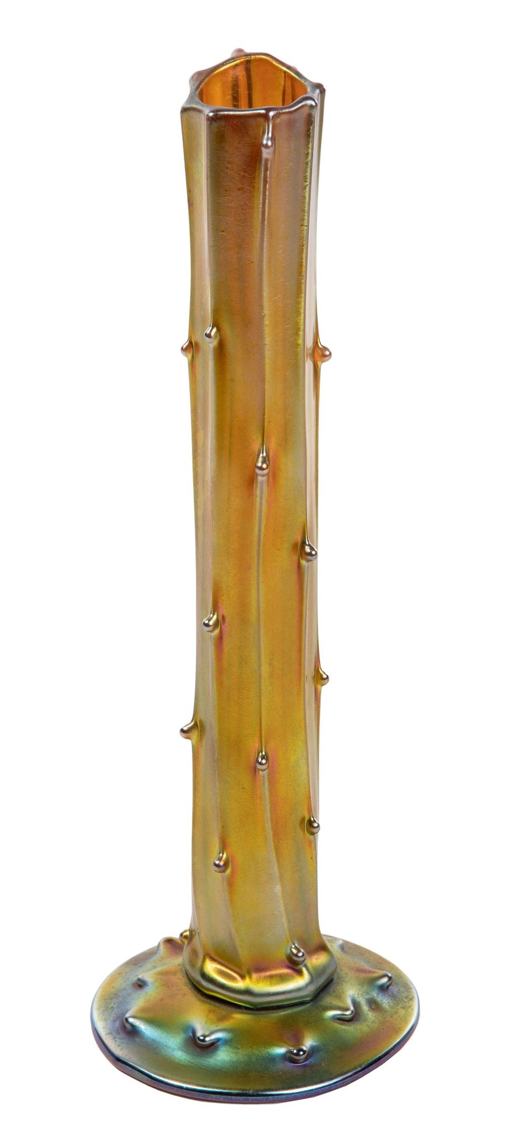 Lot 532: Attributed to Steuben Aurene "Tree Stump" Vase
