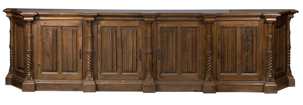 Lot 539: Spanish Colonial Revival Walnut Buffet