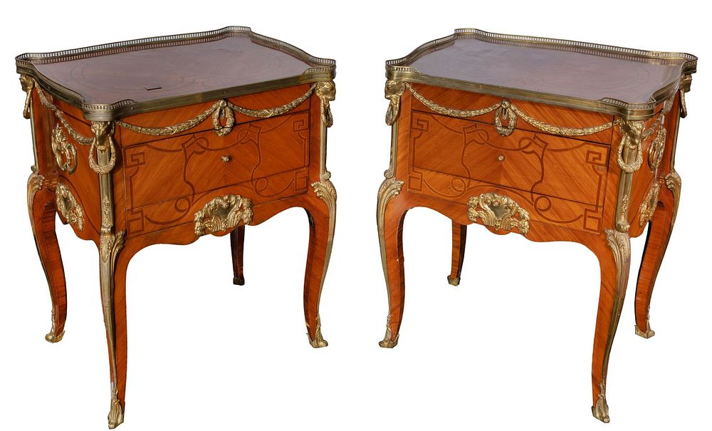 Lot 543: Louis XIV Style Side Tables
