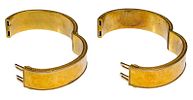 Victorian 20k Yellow Gold Bracelets 
(2) hinged bangles, having a floral design (unmarked) Image - 1