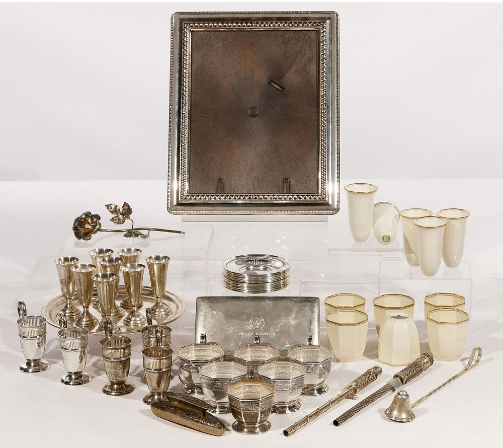 Lot 163: Sterling Silver Tableware Assortment