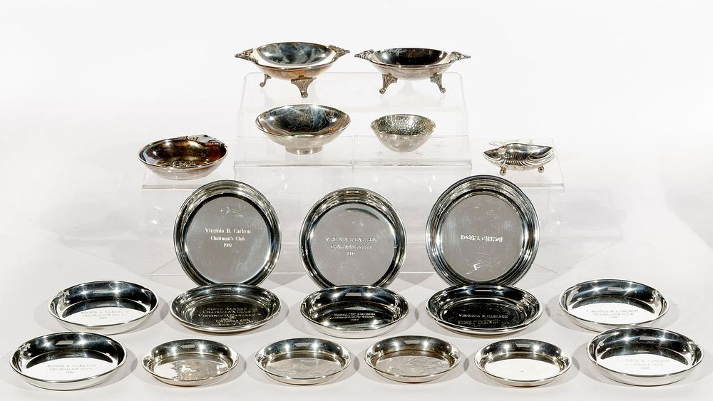 Lot 165: Sterling Silver, European Silver (830), Silverplate and Pewter Assortment