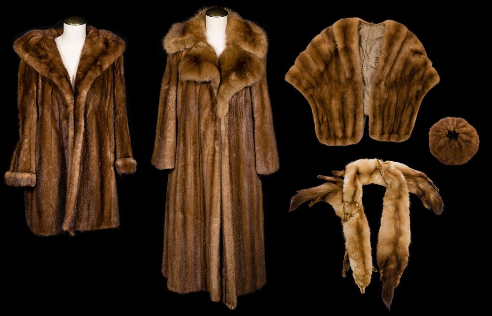 Lot 184: Mink Fur Coats and Accessory Assortment