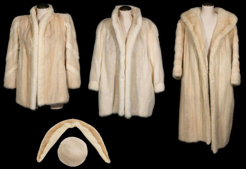 Lot 185: Mink Fur Coat and Accessory Assortment