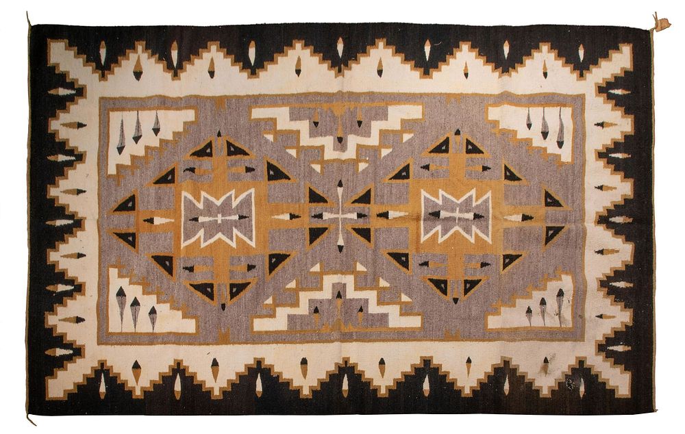 Lot 220: Native American Indian Navajo Mary Paul Wool Rug