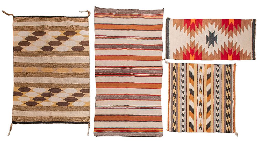 Lot 224: Native American Indian Navajo Wool Rug Assortment