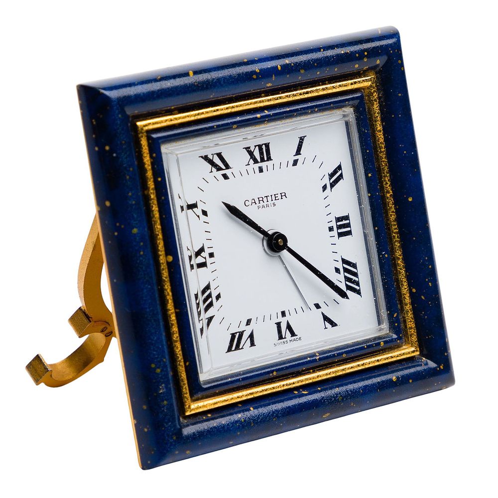 Lot 233: Cartier 'les must de Cartier' Travel Alarm Clock
