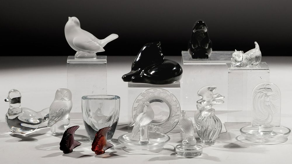 Lot 248: Lalique and Baccarat Crystal Assortment