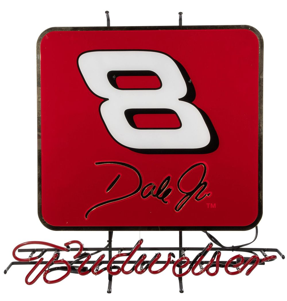 Lot 305: Dale Earnhardt Jr. Budweiser Sign