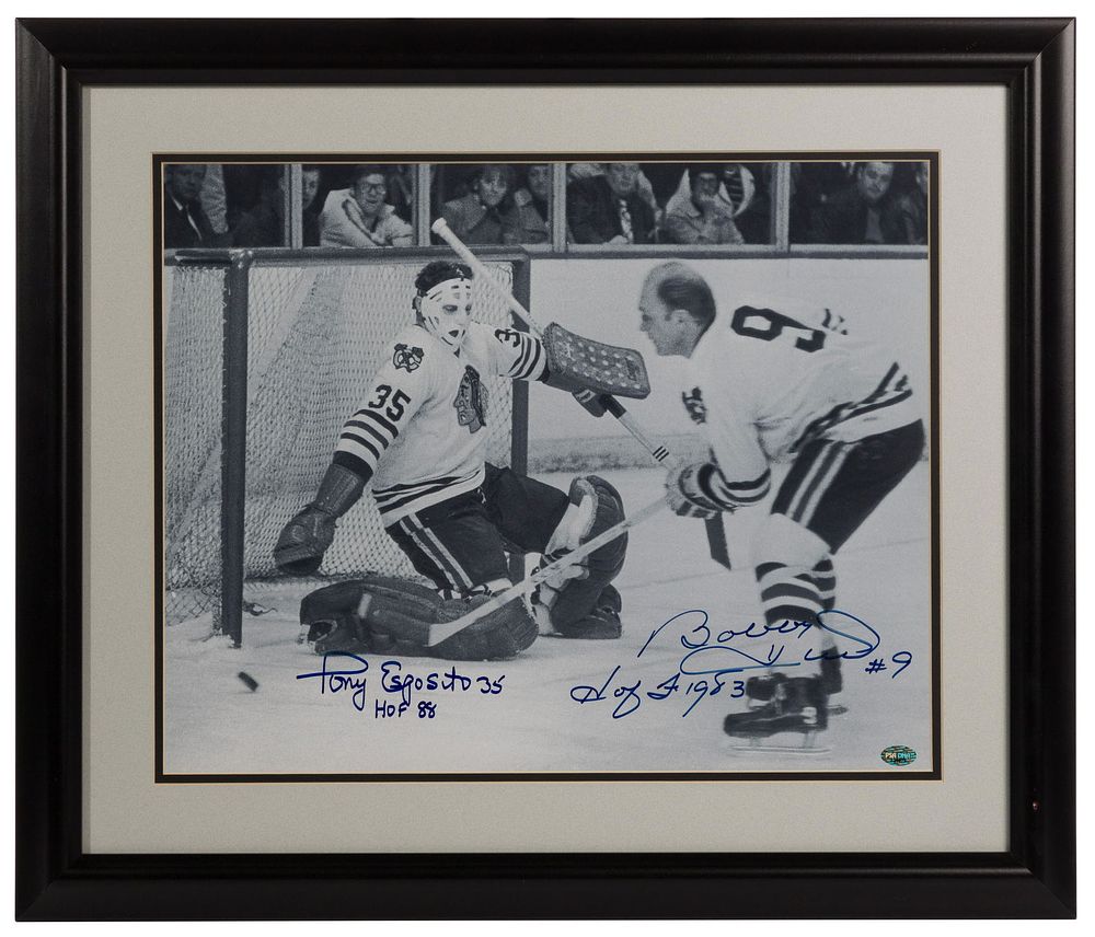 Lot 323: Chicago Blackhawks Tony Esposito and Bobby Hull Signed Photograph