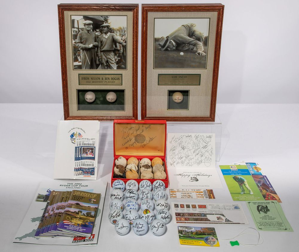 Lot 333: Professional Golf Memorabilia Assortment