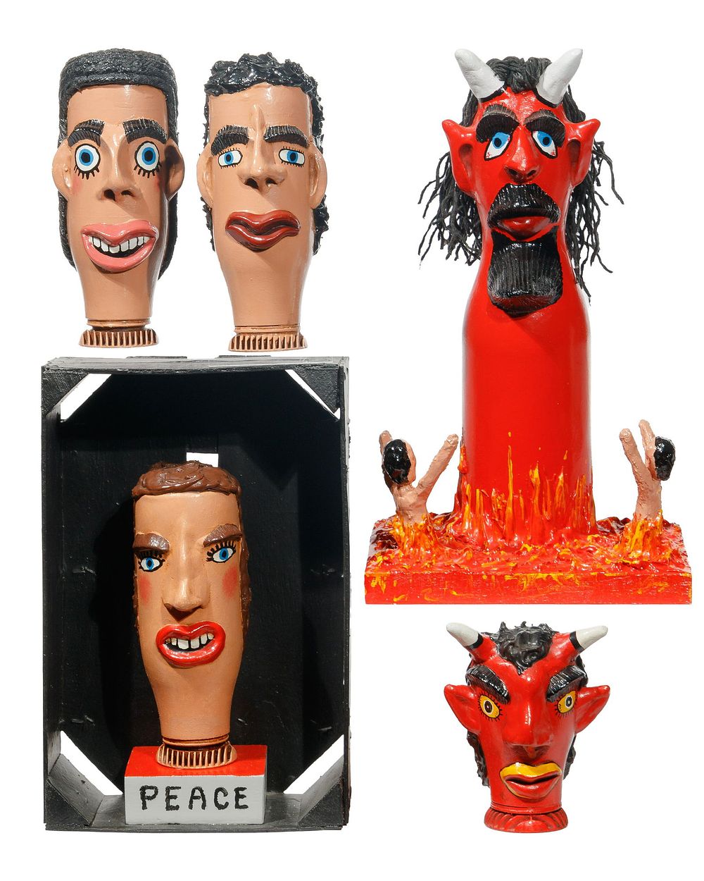 Lot 153: Larry Ballard (American, 20th Century) Folk Art Sculpture Assortment