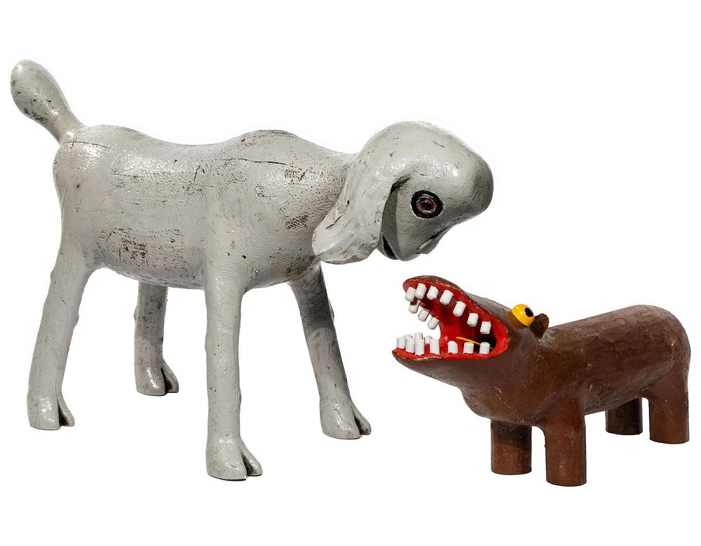 Lot 154: Larry Ballard (American, 20th Century) Folk Art Animal Sculptures