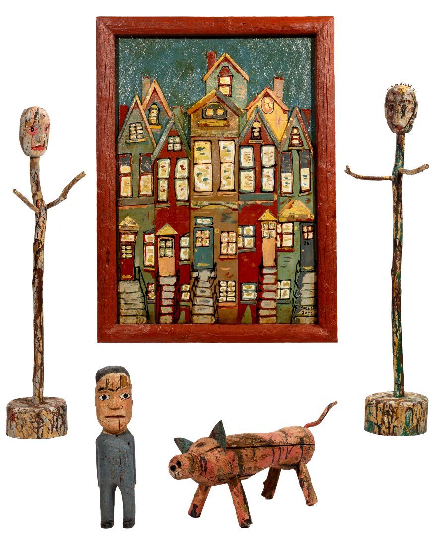 Lot 155: Larry Ballard (American, 20th Century) Folk Art Assortment