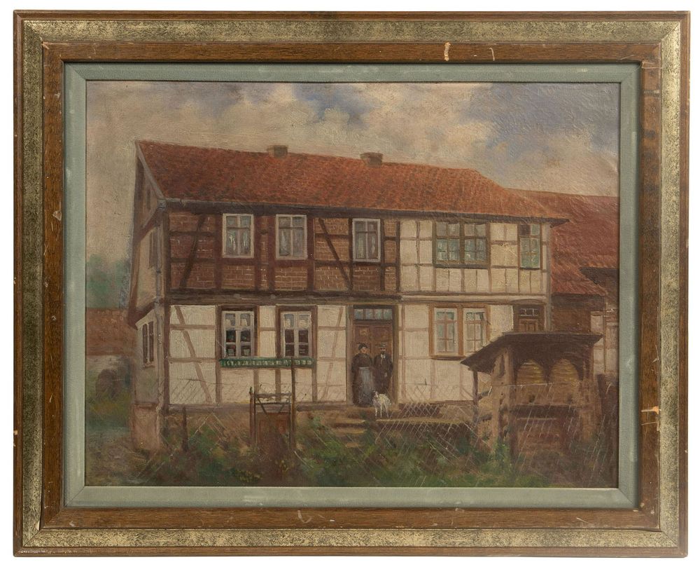 Lot 159: 20th Century Oil on Canvas Laid to Board