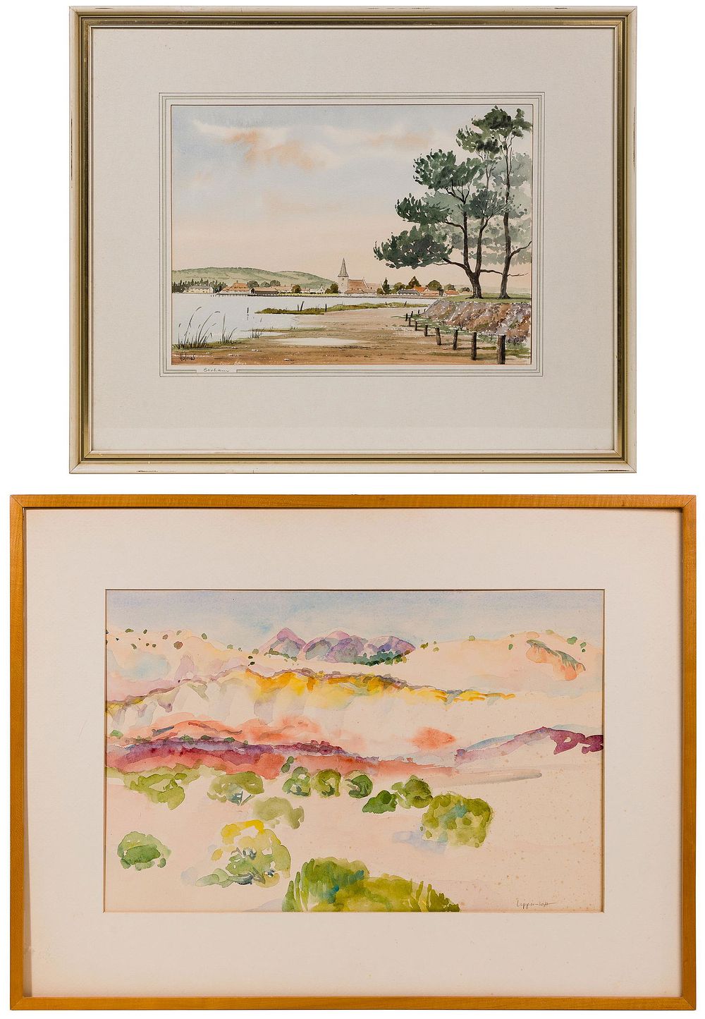 Lot 162: David Holmes and Caroline Lippincott Watercolors