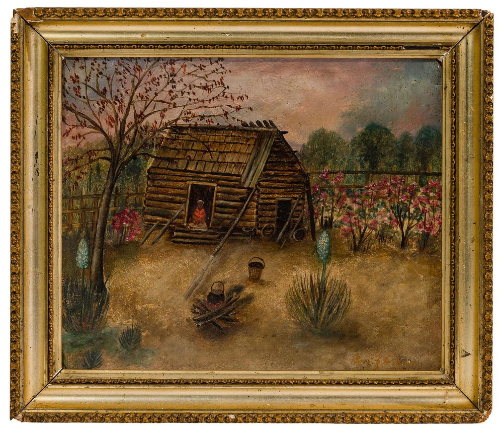 Lot 163: American School (19th Century) Oil on Board