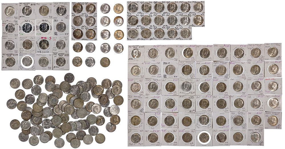 Lot 167: Kennedy 50c Clad Assortment