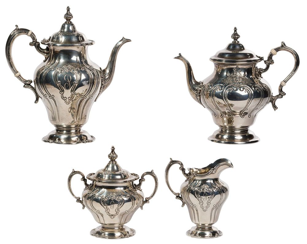 Lot 178: Gorham 'Chantilly-Duchess' and 'Chantilly' Sterling Silver Beverage Service