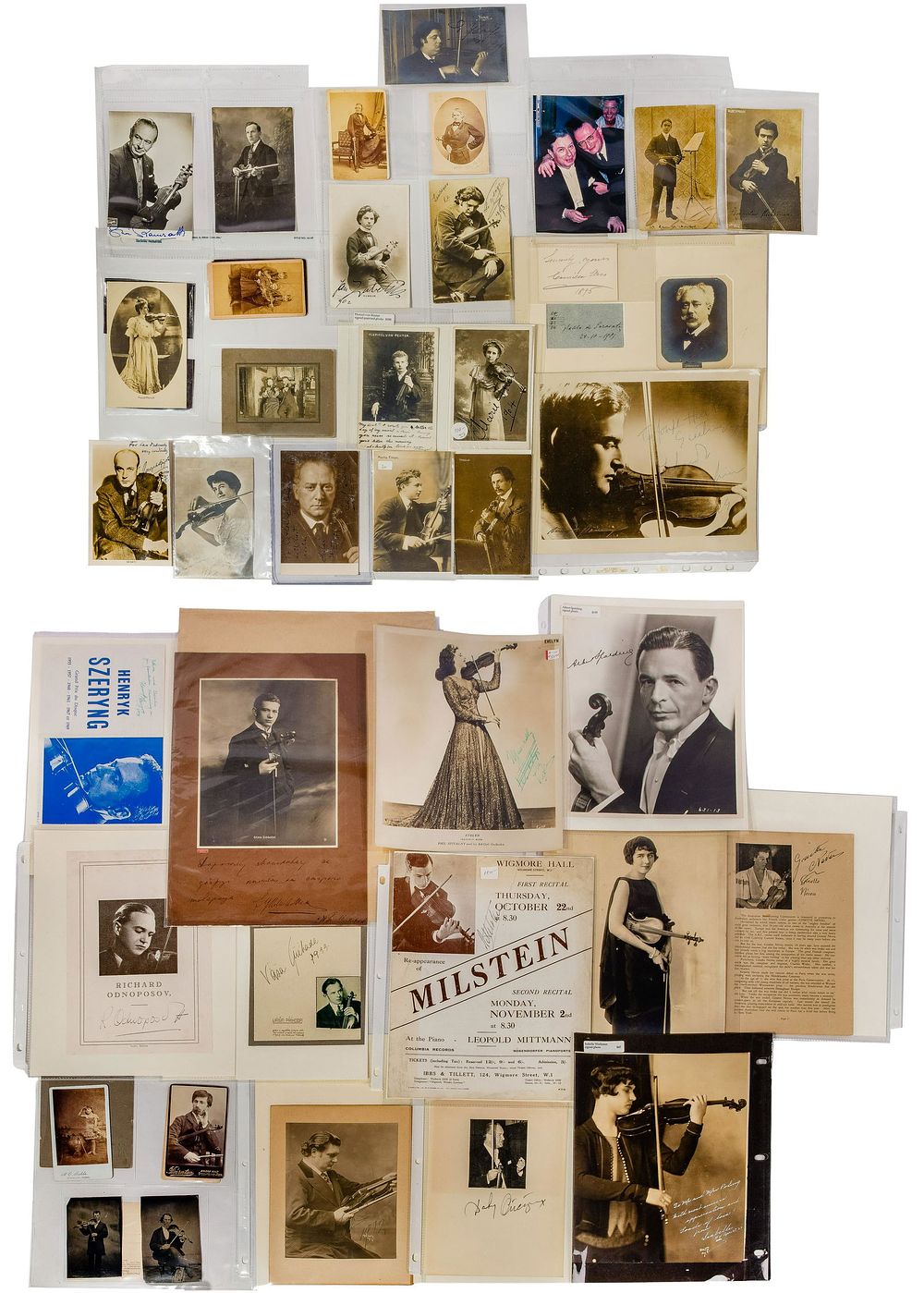 Lot 193: Signed Violinist Photograph Assortment