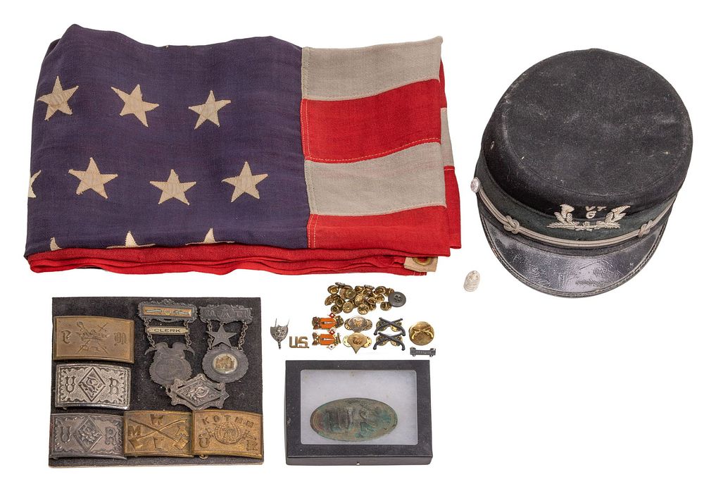 Lot 202: Military and Fraternal American Object Assortment