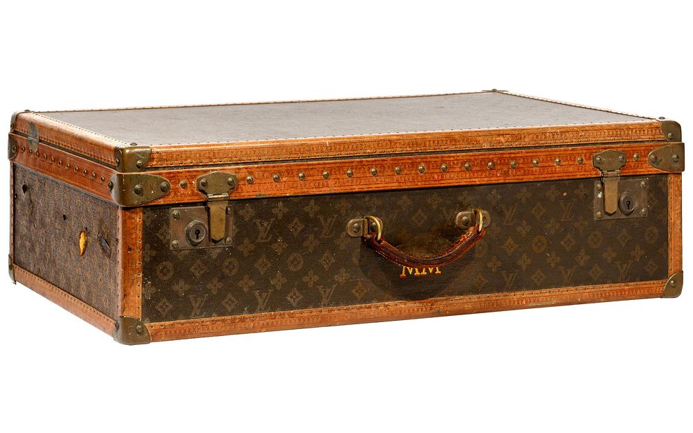 Lot 280: Louis Vuitton Monogram Canvas and Leather Hard Suitcase