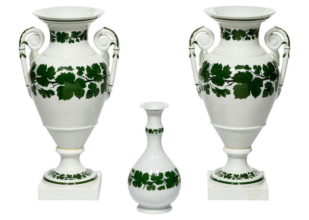 Lot 284: Meissen Porcelain Urn and Vase Assortment