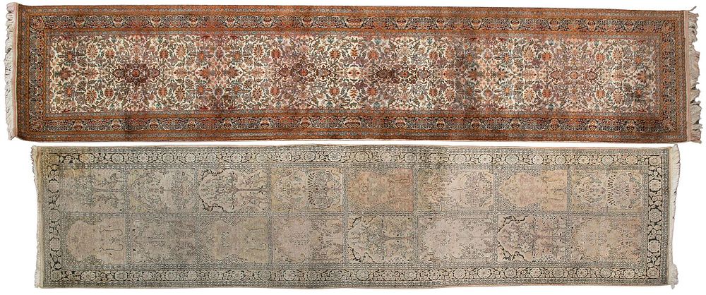 Lot 301: Silk Runner Rugs