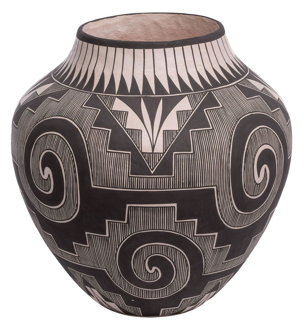 Lot 307: Native American Indian Acoma Painted Pottery Olla