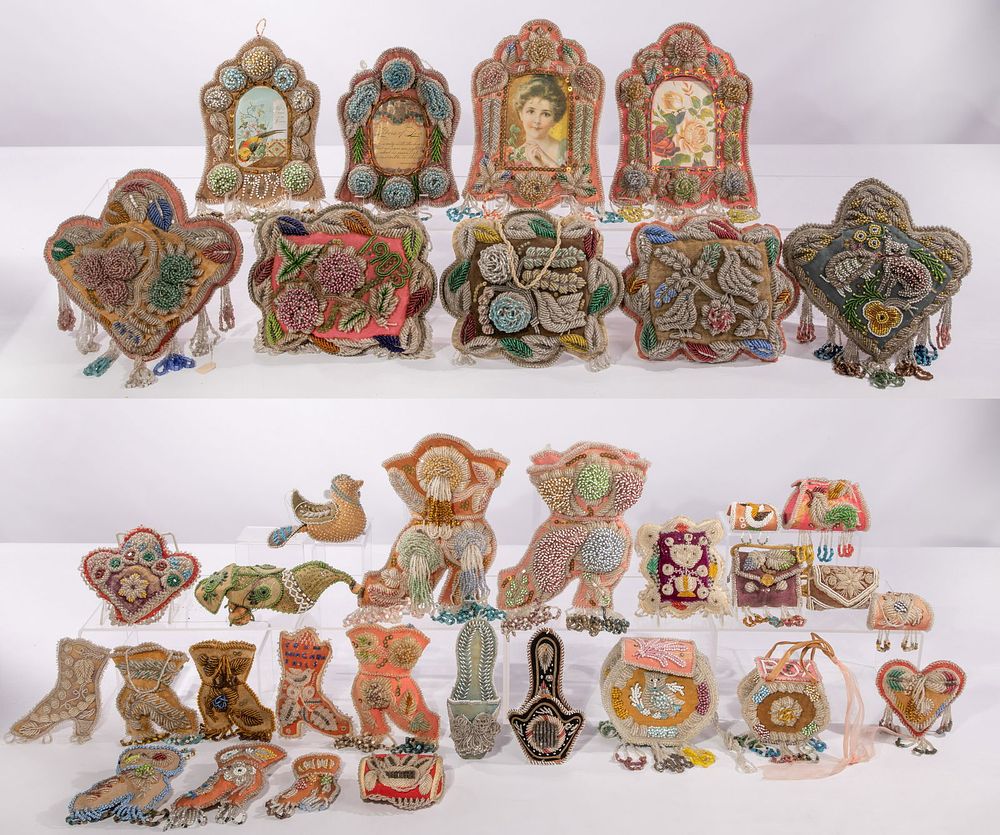 Lot 316: Native American Indian Iroquois Beaded Whimsys Textile Assortment