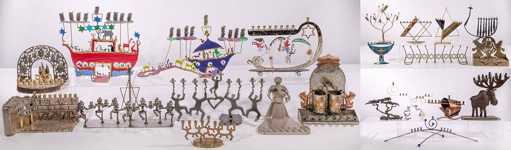 Lot 318: Metal Menorah Assortment