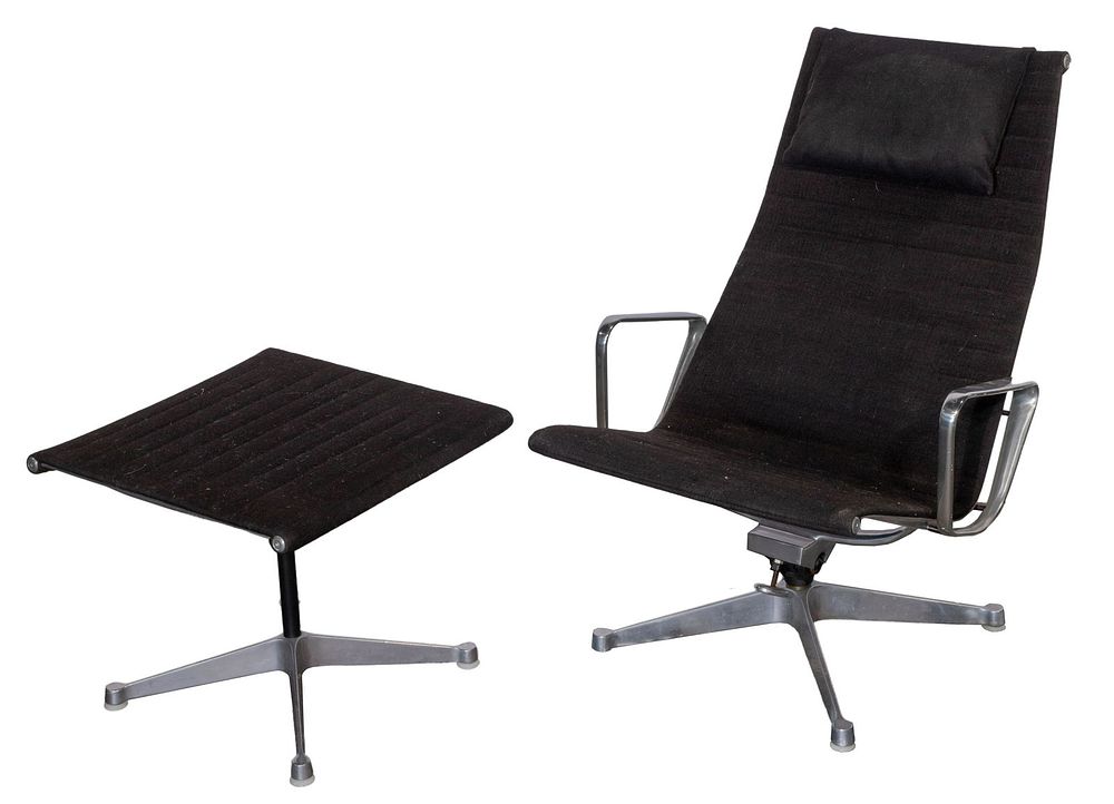 Lot 326: Eames for Herman Miller '123 Chair and Ottoman' Set