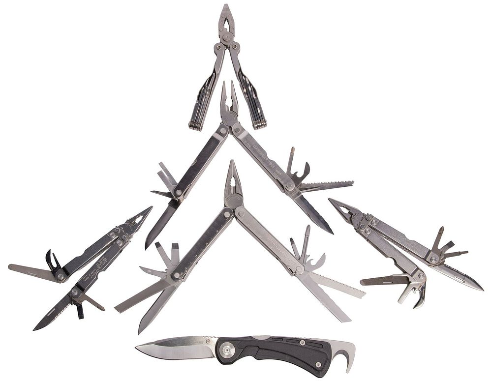 Lot 355: Folding Knife Multi-Tool Assortment