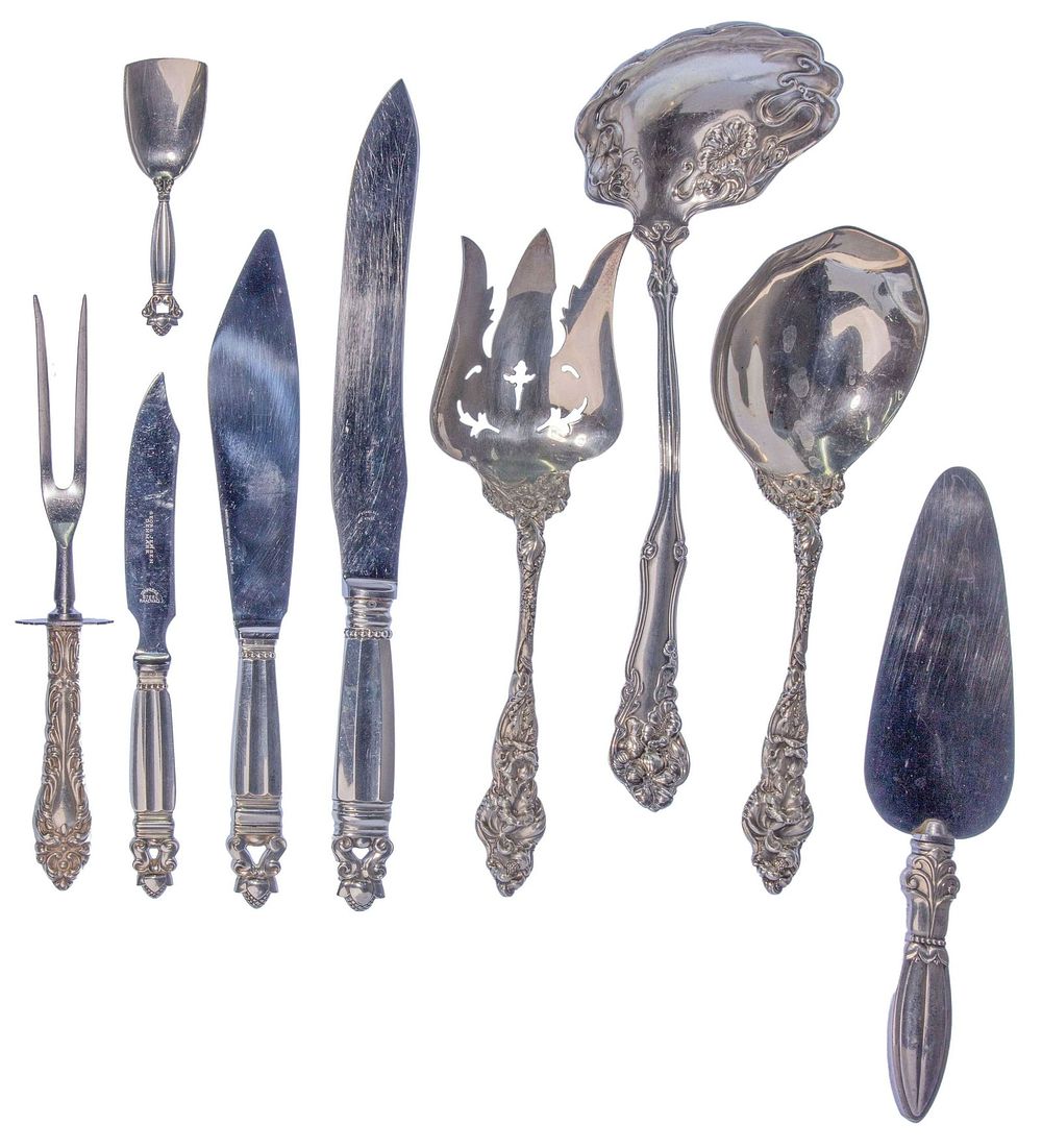 Lot 166: Sterling Silver Serving Assortment