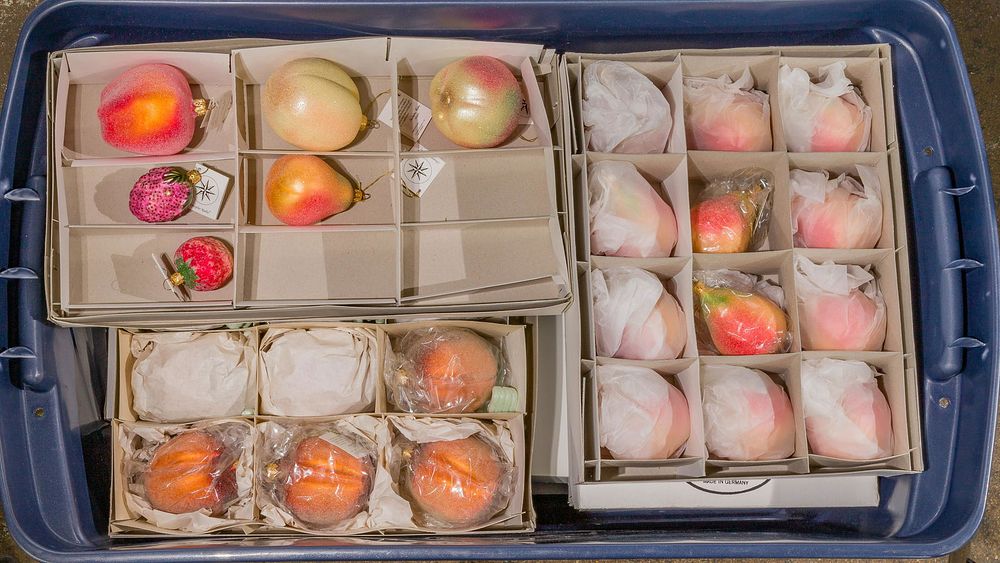 Lot 228: Christopher Radko Fruit Ornament Collection