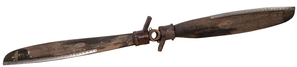 Lot 235: Metal and Wood Airplane Propeller