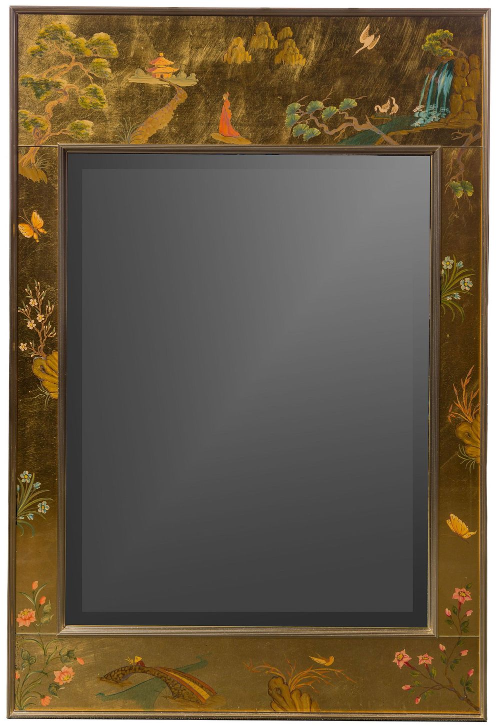 Lot 274: LaBarge Chinoiserie Wall Mirror