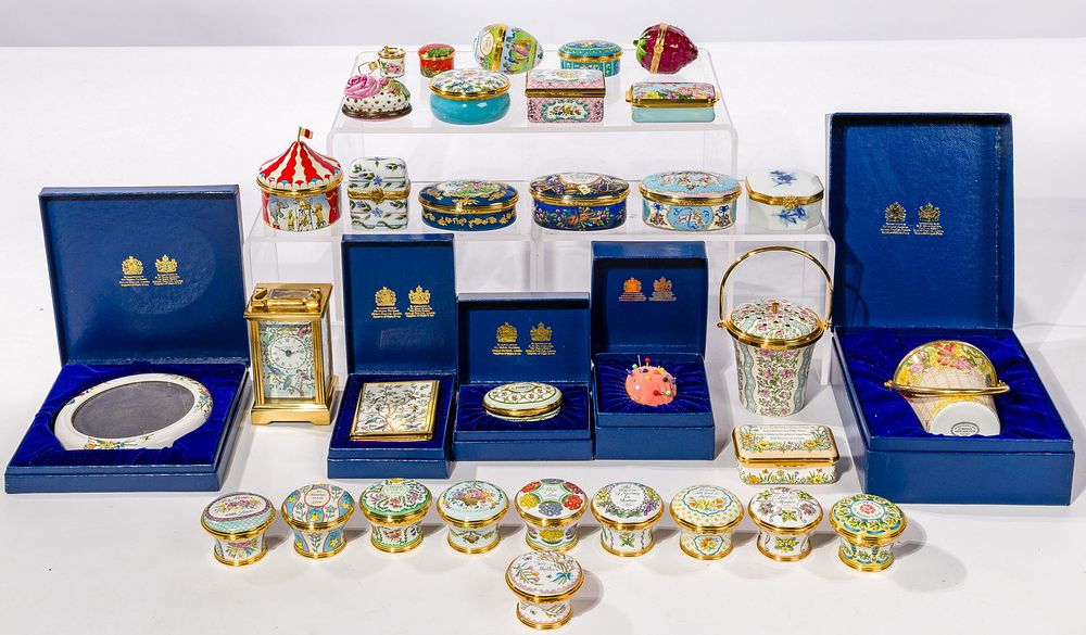 Lot 281: Enamel Trinket Box Assortment