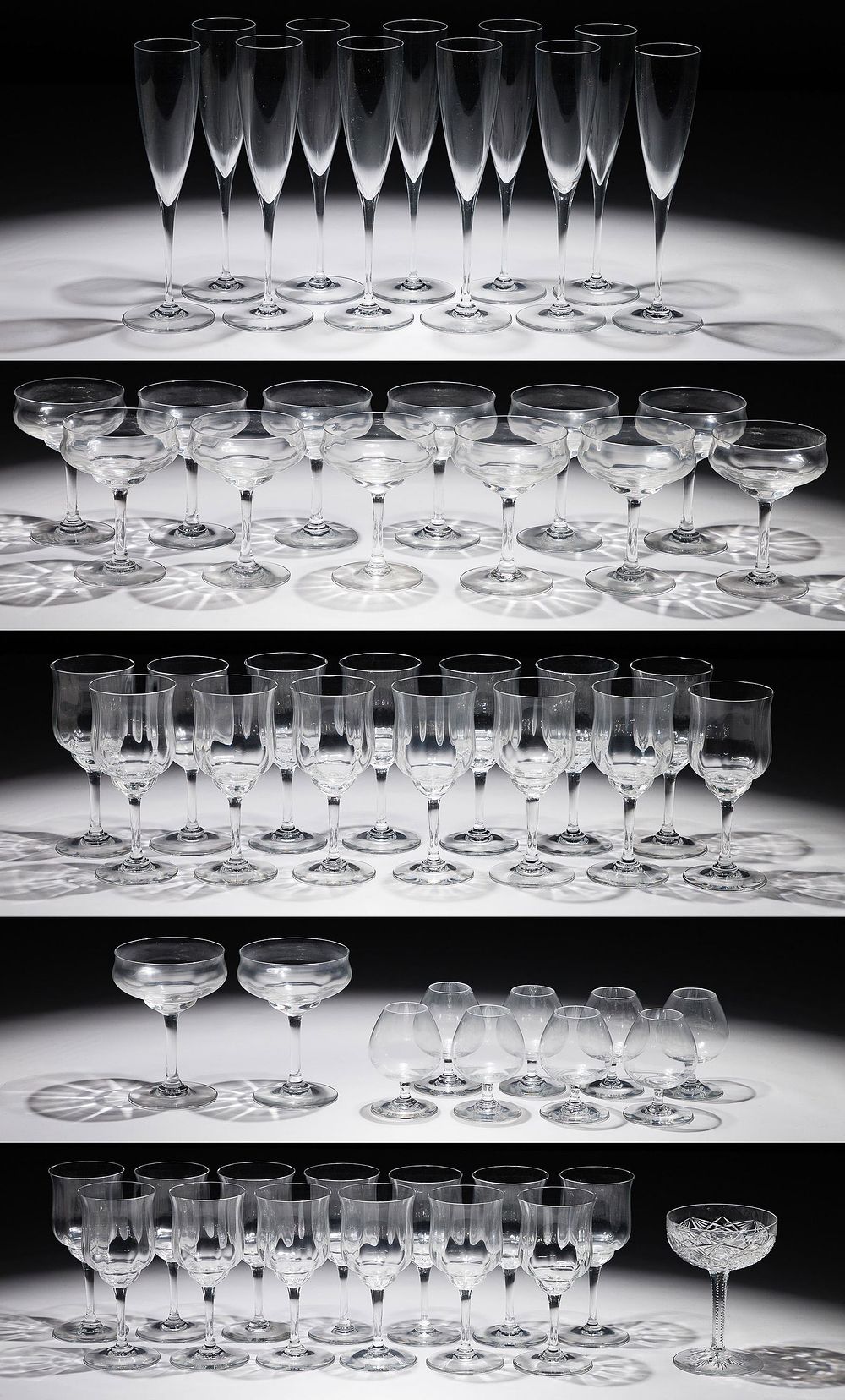 Lot 307: Baccarat Crystal Stemware Assortment