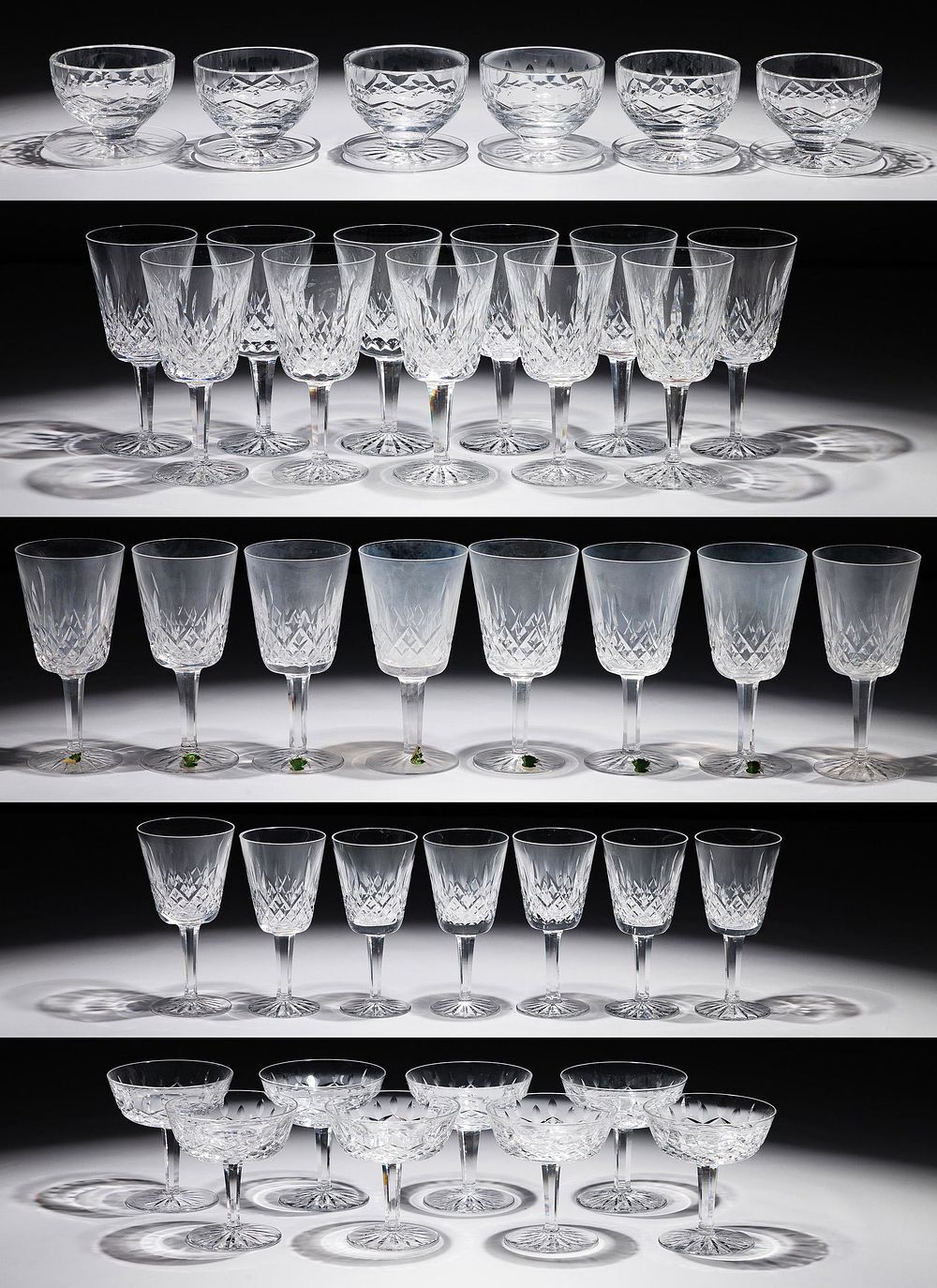 Lot 336: Waterford Crystal 'Lismore' Stemware Collection